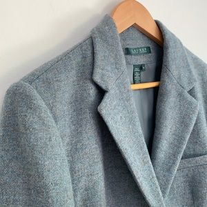 Teal Tweed Lambs Wool Lauren Ralph Lauren Blazer